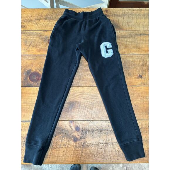 Womens‎ Champion Reverse Weave Black Jogger Style Sweatpants Pockets Size XS - Picture 1 of 9